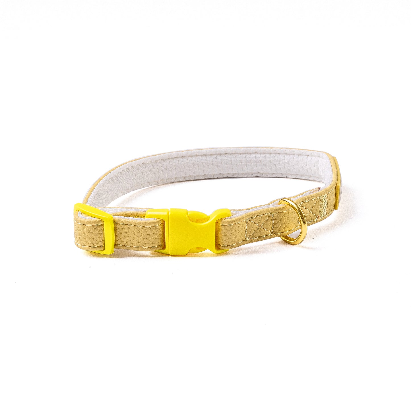 Mustard Yellow Vegan Leather Collar