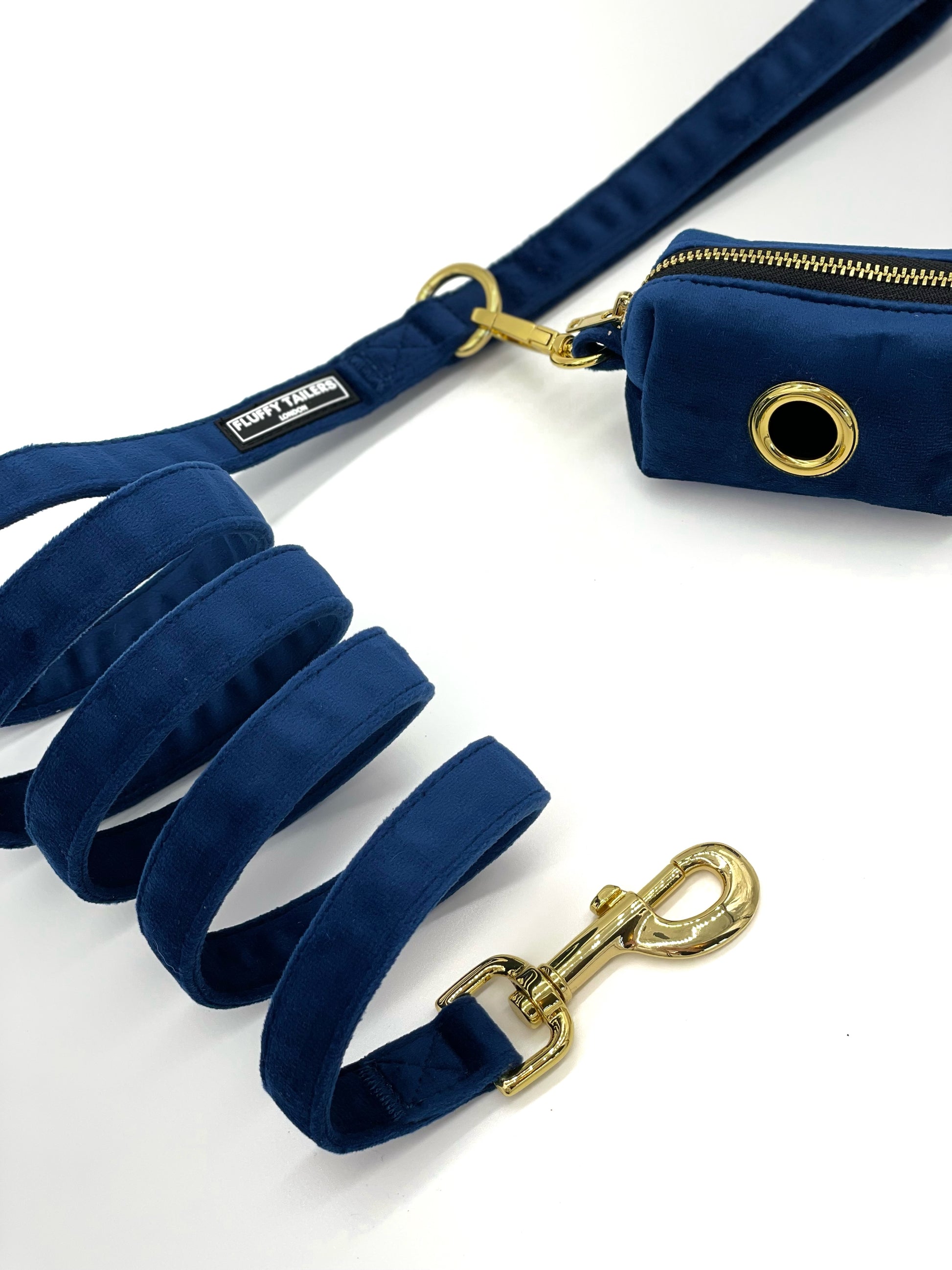 Luxury Royal Blue Velvet Dog Harness