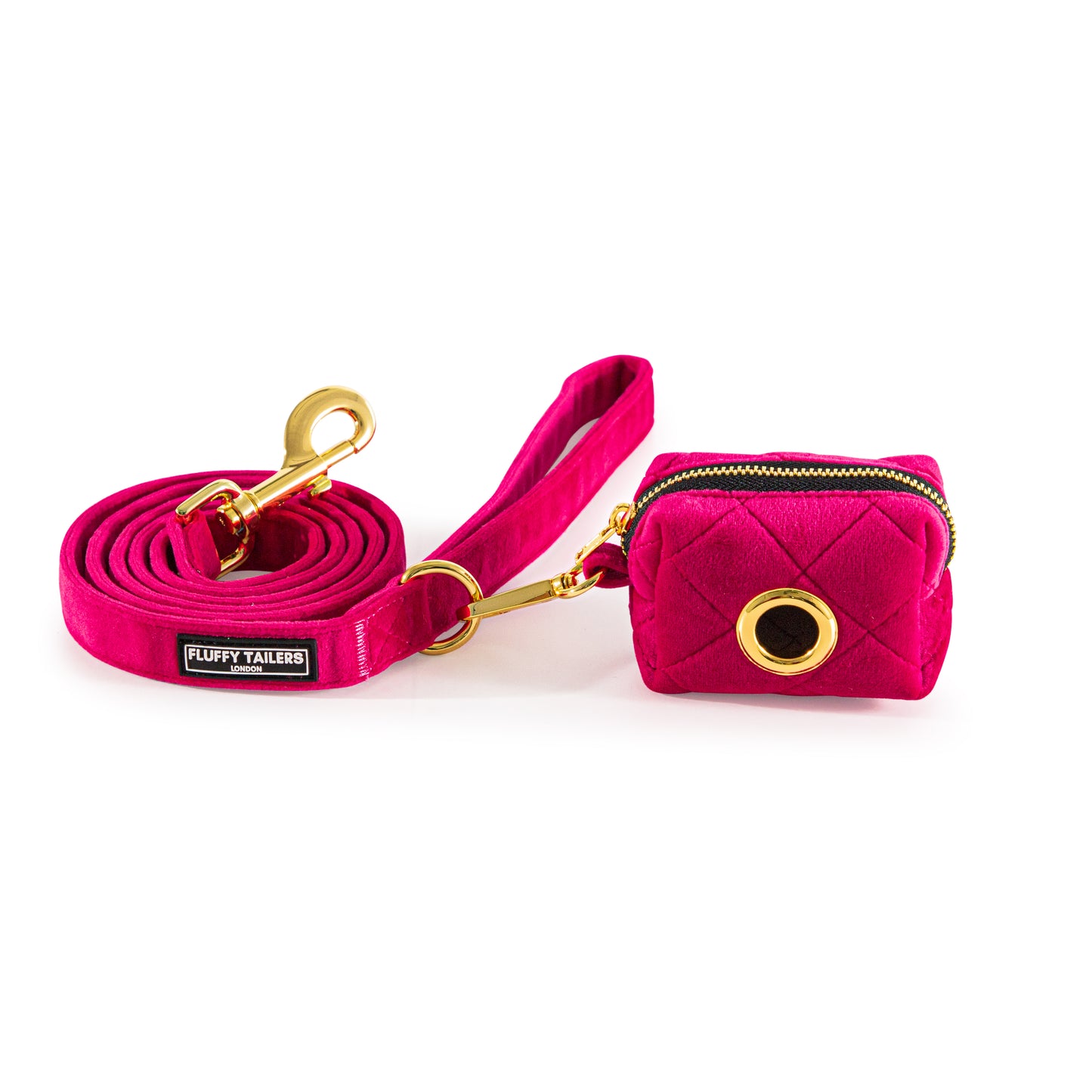 Pretty in Pink Collection- Dog Harness, Collar, Bow Tie, Lead and Poop Bag Holder