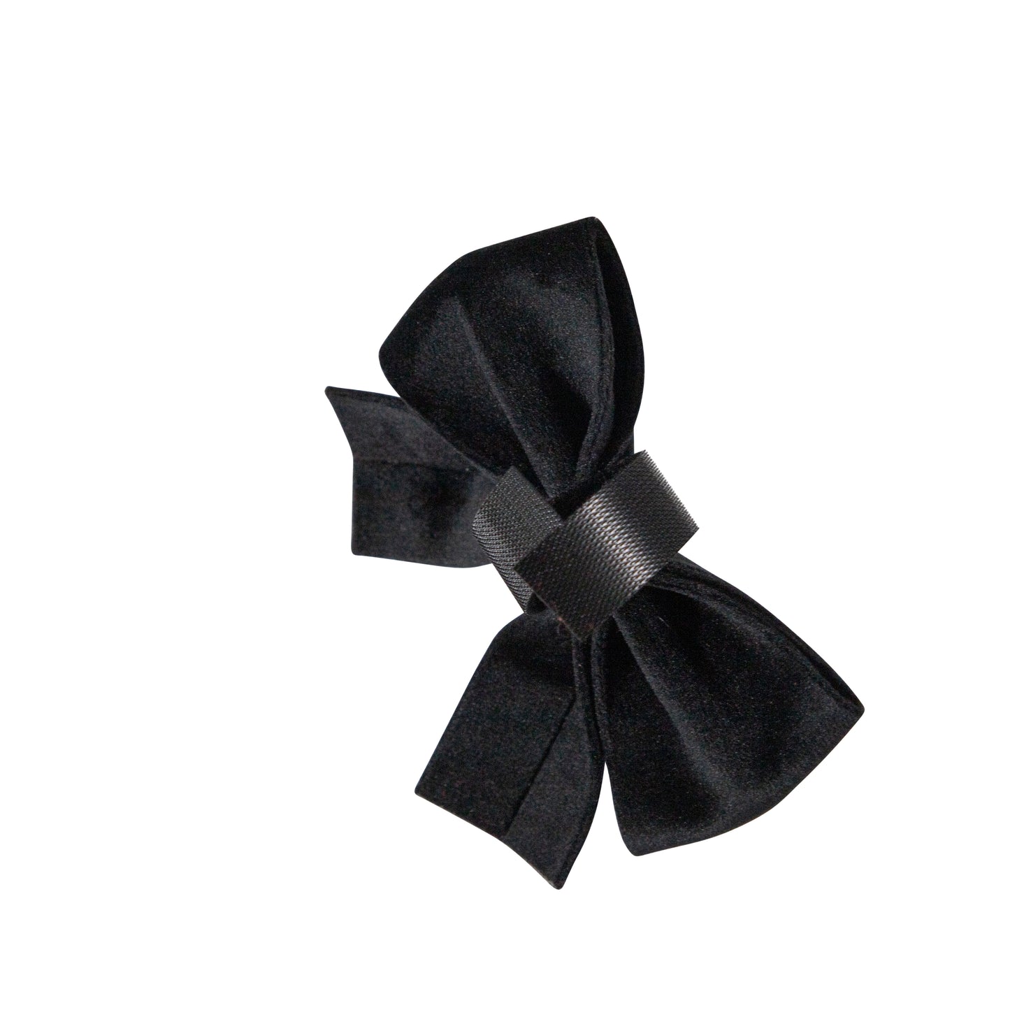 Classic Black Velvet Collar and Bow Tie