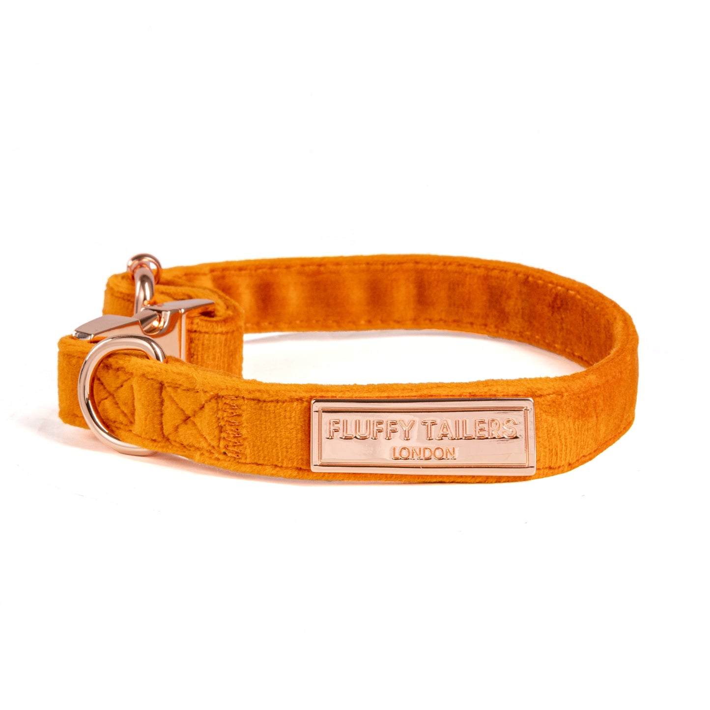 Elegant Orange Velvet Collar and Bow